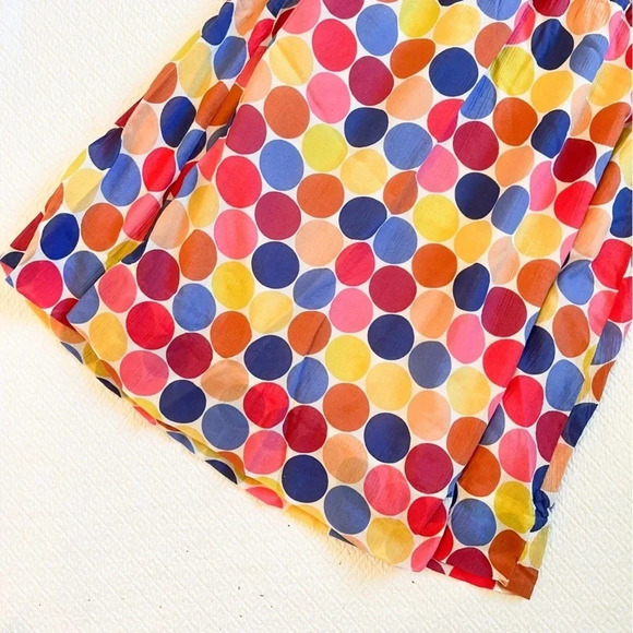 Anthropologie Maeve Halter Coaster Polka Dot Cotton Sun Dress Size 8 Petite - Picture 5 of 11